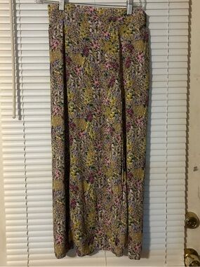 Philosophy Floral Maxi Skirt in Mustard, Pink and Green